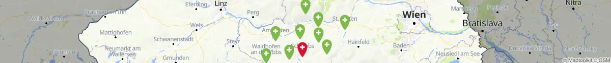 Kartenansicht für Apotheken-Notdienste in der Nähe von Puchenstuben (Scheibbs, Niederösterreich)